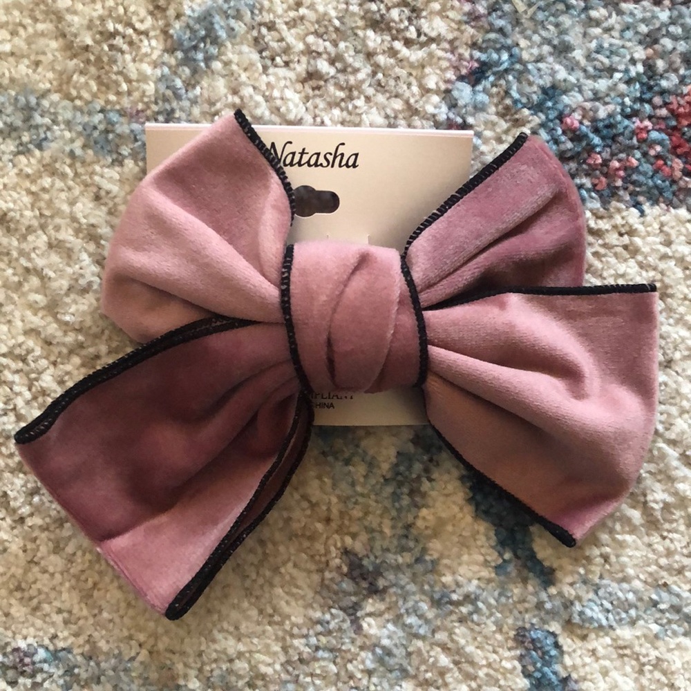 Natasha Velvet Bow Barrette